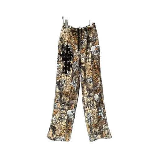 Printed Wide-Leg Casual Pants