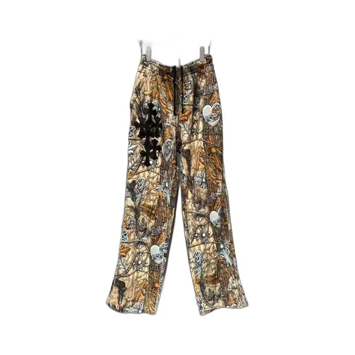 Printed Wide-Leg Casual Pants