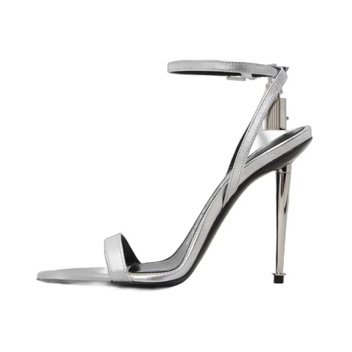 Pointed-Toe High-Heeled Sandals