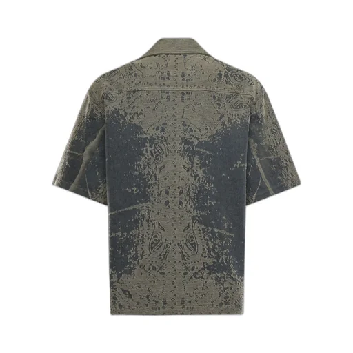 Faded Bandana Short-Sleeved Denim Shirt