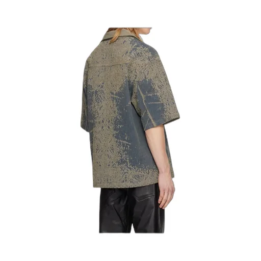 Faded Bandana Short-Sleeved Denim Shirt