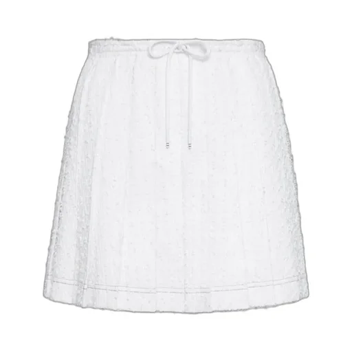 Eyelash Tweed Pleated Skirt