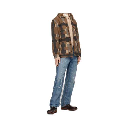 Distressed Straight-Leg Jeans