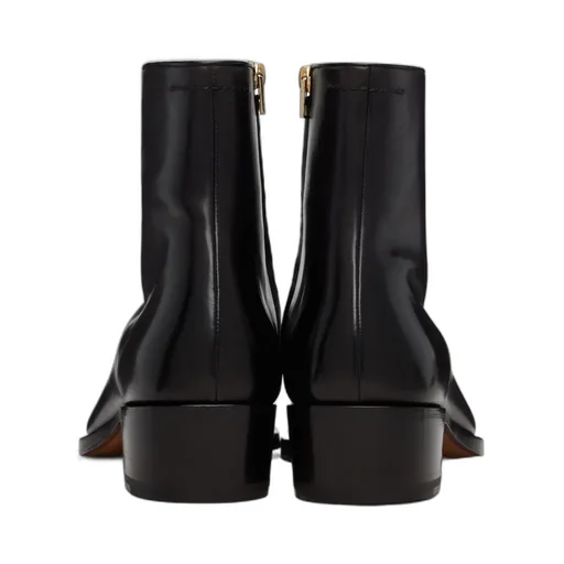 Zip Leather Boots