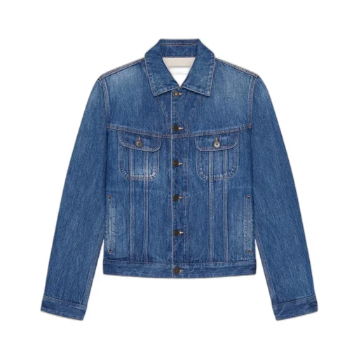 Jacket In Medium Blue Denim