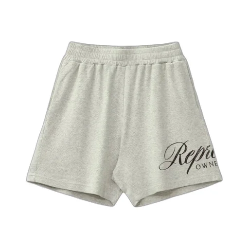 Represent Logo Printed Straight-Hem Shorts