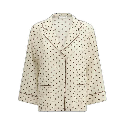 Polka-Dot Silk Shirt