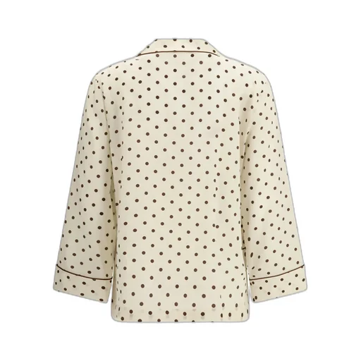 Polka-Dot Silk Shirt