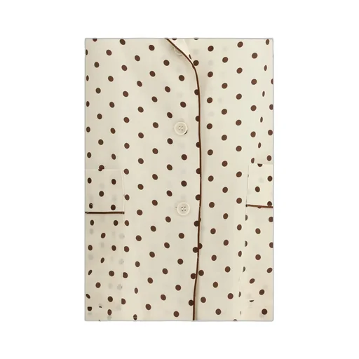 Polka-Dot Silk Shirt