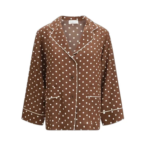 Polka-Dot Silk Shirt