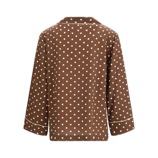 Polka-Dot Silk Shirt