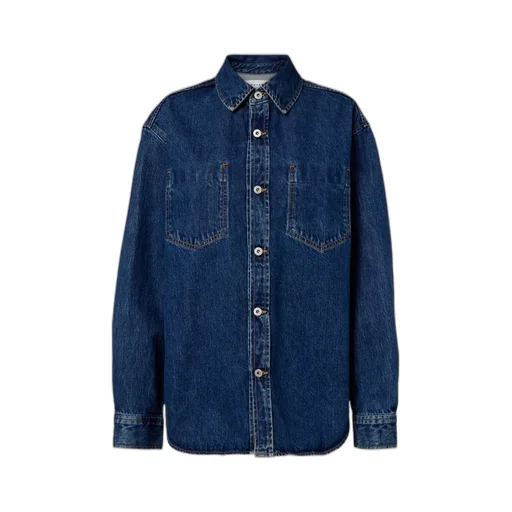Long-Sleeved Denim Shirt