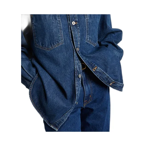 Long-Sleeved Denim Shirt