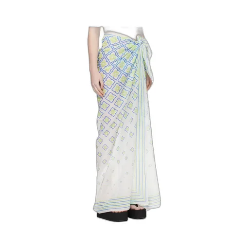Gradient Letter Pattern Midi Skirt