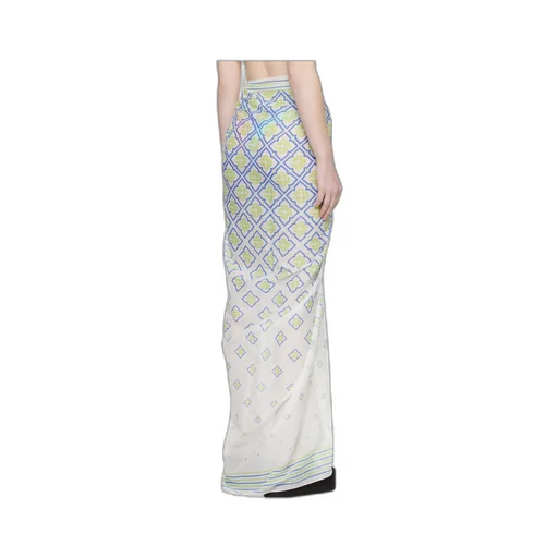 Gradient Letter Pattern Midi Skirt