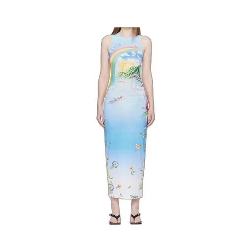 Round Neck Printed Dress