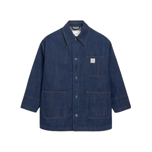 Blue Cotton Ami Paris Heritage Label Worker Jacket