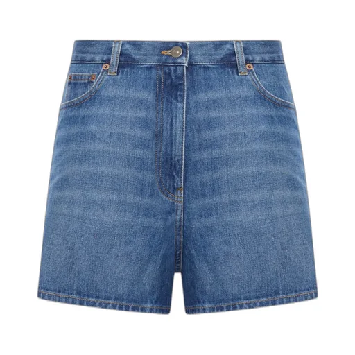 Denim Shorts With Belt Loops