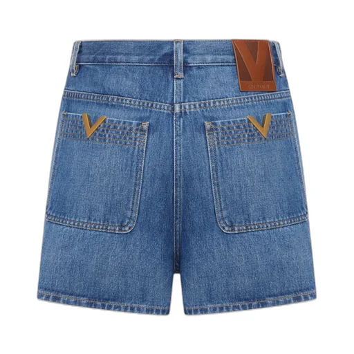 Denim Shorts With Belt Loops