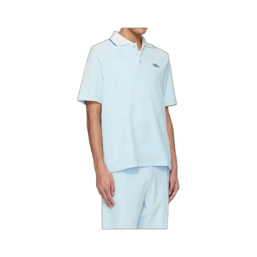 Casablanca Velour Short Sleeve Polo Shirt