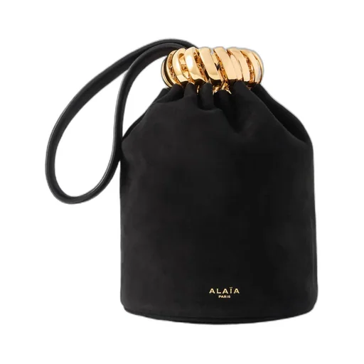 Suede Bucket Clutch