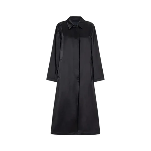 Cotton Blend Satin Coat