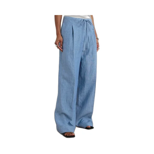 Linen Wide-Leg Casual Pants
