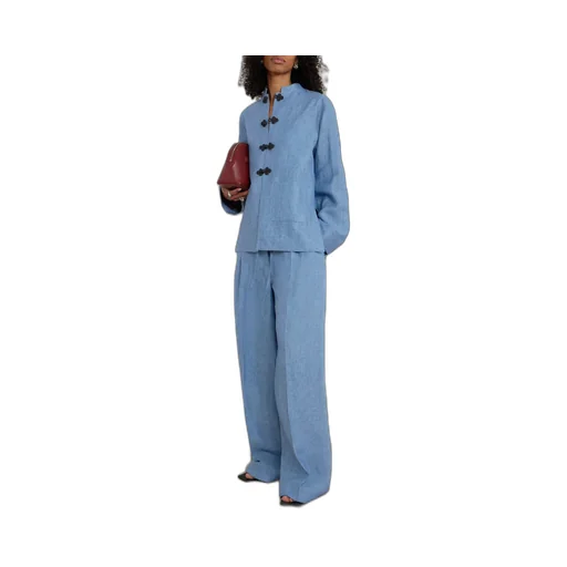 Linen Wide-Leg Casual Pants