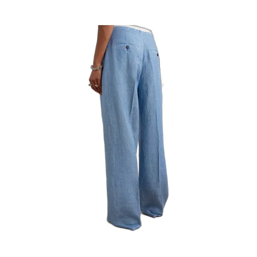 Linen Wide-Leg Casual Pants
