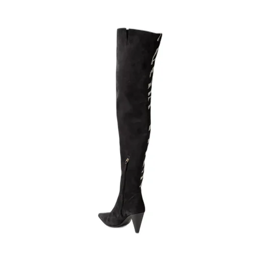 Harvey Zebra-Print Knee-High Boots