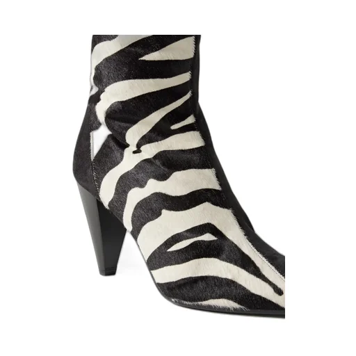 Harvey Zebra-Print Knee-High Boots