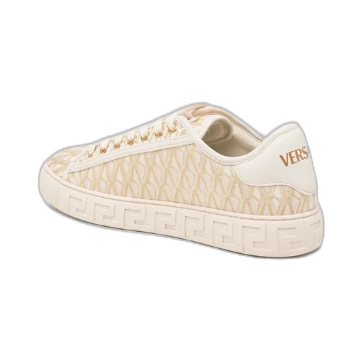 Greca-Jacquard Canvas Sneakers
