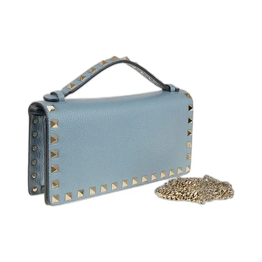 Valentino Garavani Rockstud Foldover Top Mini Clutch Bag