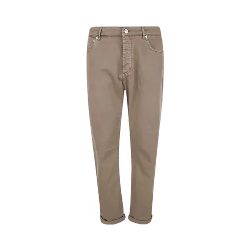 Brunello Cucinelli Logo-Patch Straight Leg Jeans