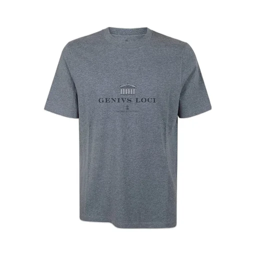 Brunello Cucinelli Printed Jersey Crew Neck T-Shirt