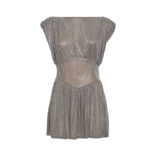 Giuseppe Di Morabito Crystal Mesh Mini Dress