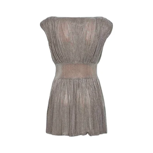 Giuseppe Di Morabito Crystal Mesh Mini Dress