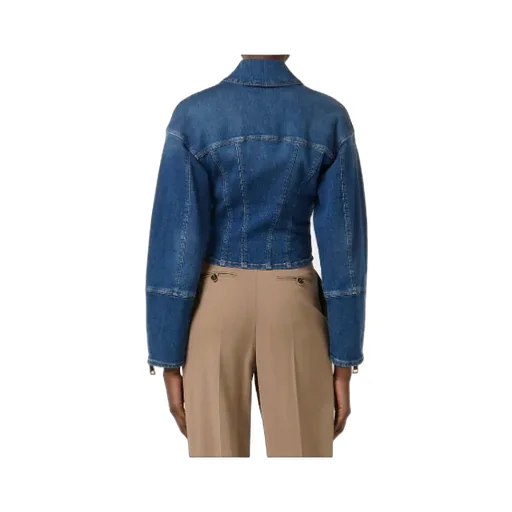 Denim Jacket With Crossover Laces