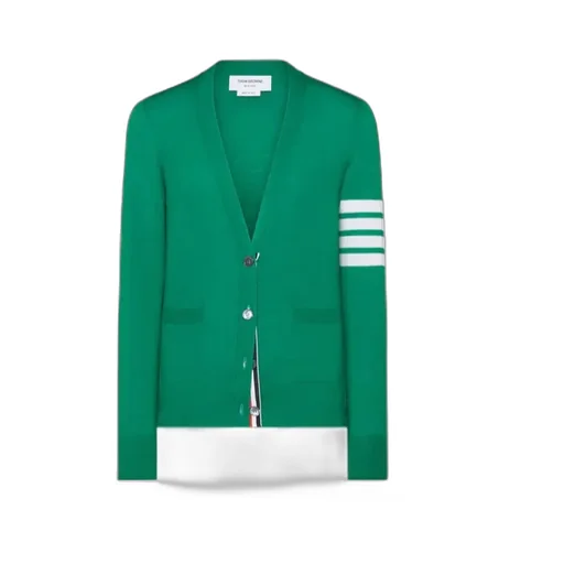 Four-Bar Fine-Merino Wool Cardigan