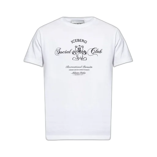 Iceberg Bear Printed Crewneck T-Shirt