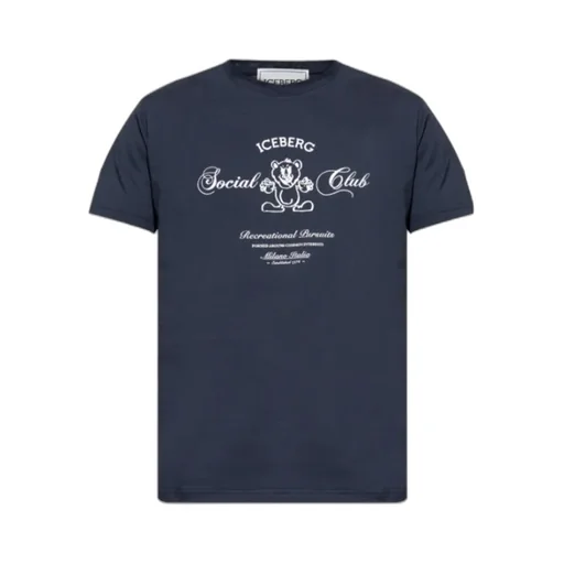 Iceberg Bear Printed Crewneck T-Shirt