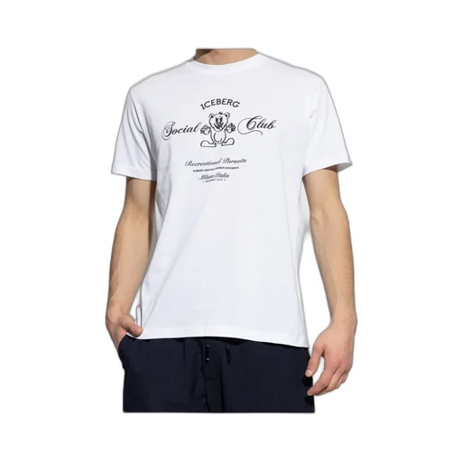 Iceberg Bear Printed Crewneck T-Shirt