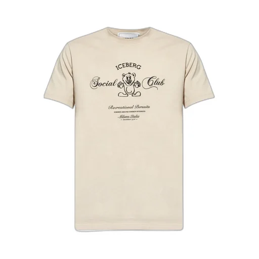 Iceberg Bear Printed Crewneck T-Shirt