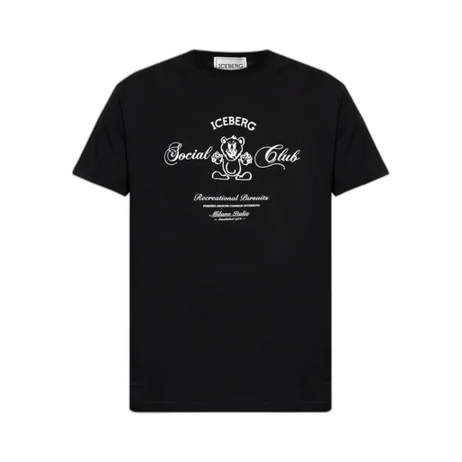 Iceberg Bear Printed Crewneck T-Shirt