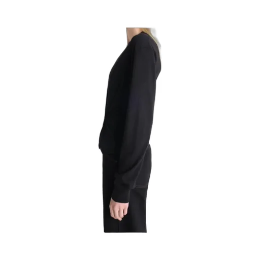 Twisted V Neck Jumper In Merino Blend
