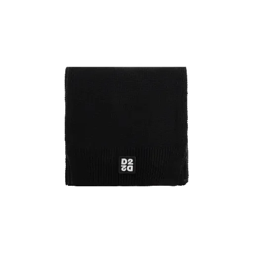 Dsquared2 Logo Patch Ribbed-Knit Beanie Scarf Set