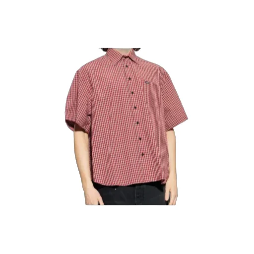 Vetements Logo Patch Checked Short-Sleeve Shirt