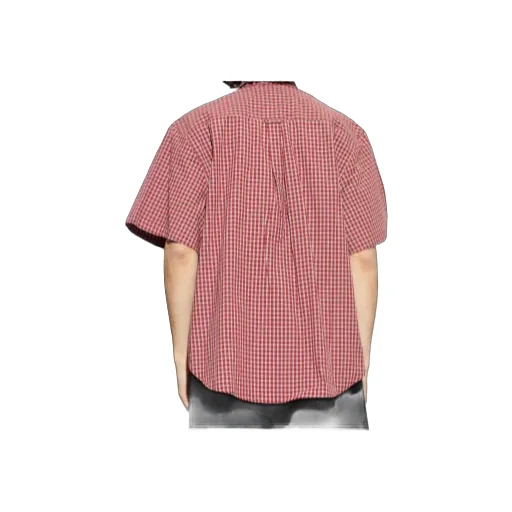 Vetements Logo Patch Checked Short-Sleeve Shirt