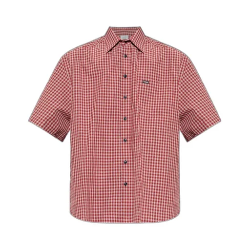 Vetements Logo Patch Checked Short-Sleeve Shirt
