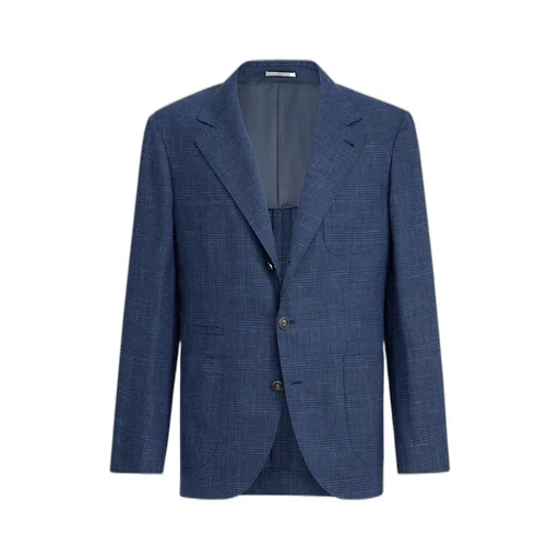 Prince Of Wales Patch-Pocket Blazer
